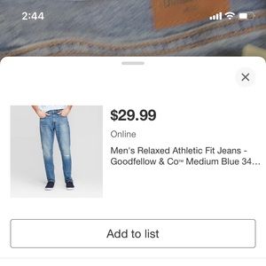 Jeans 2 pair 34 * 30